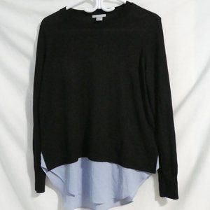 H&M, size small, black sheer sweater with faux under shirt, BNWOT